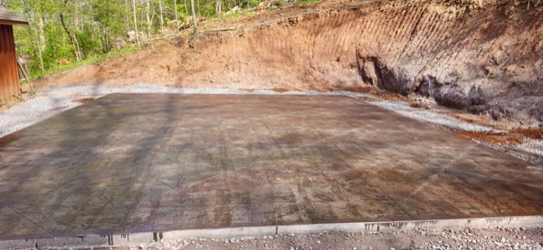 Ground graded and shaped ready for a concrete pour