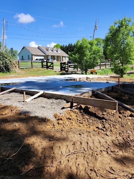 Site prep and formwork at a residential build